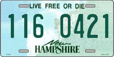 NH license plate 1160421