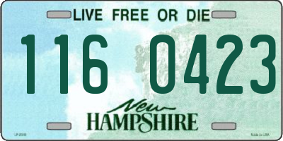 NH license plate 1160423