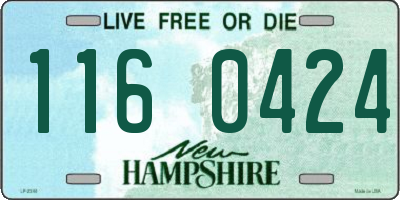 NH license plate 1160424