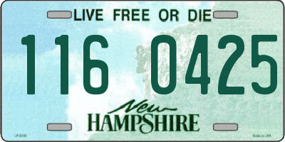 NH license plate 1160425