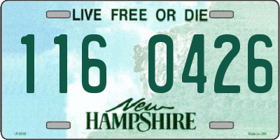 NH license plate 1160426