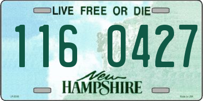 NH license plate 1160427