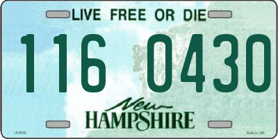 NH license plate 1160430
