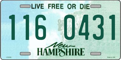 NH license plate 1160431