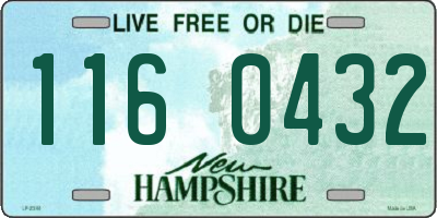 NH license plate 1160432
