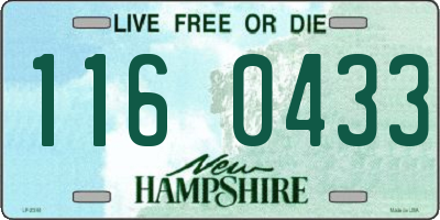 NH license plate 1160433