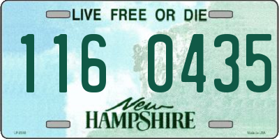 NH license plate 1160435