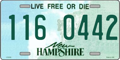 NH license plate 1160442