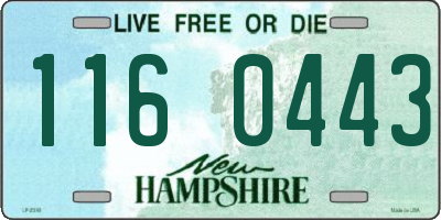 NH license plate 1160443