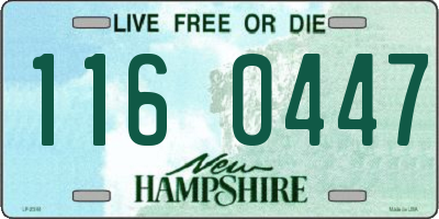 NH license plate 1160447