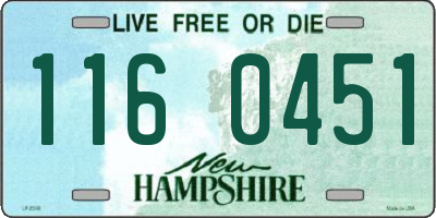 NH license plate 1160451