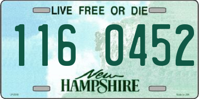 NH license plate 1160452