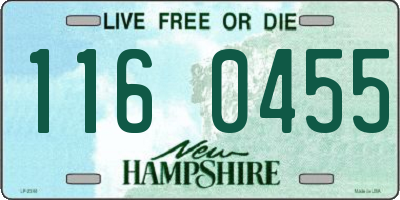 NH license plate 1160455