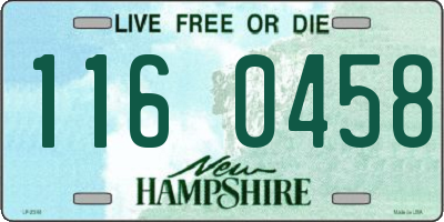 NH license plate 1160458
