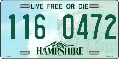 NH license plate 1160472