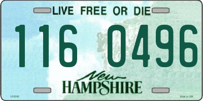 NH license plate 1160496