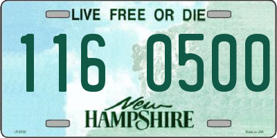 NH license plate 1160500