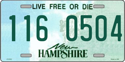 NH license plate 1160504