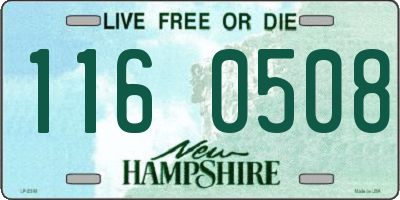 NH license plate 1160508