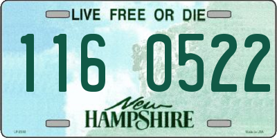 NH license plate 1160522
