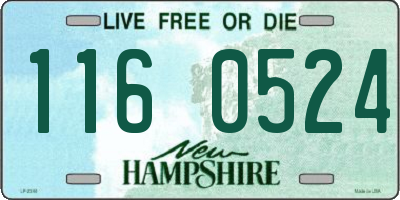 NH license plate 1160524