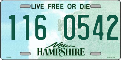 NH license plate 1160542