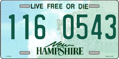 NH license plate 1160543