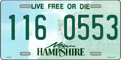 NH license plate 1160553