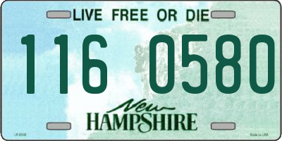 NH license plate 1160580