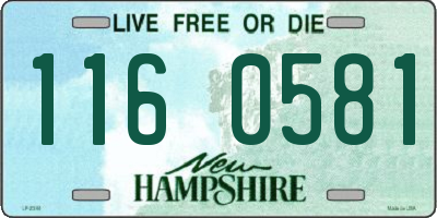 NH license plate 1160581