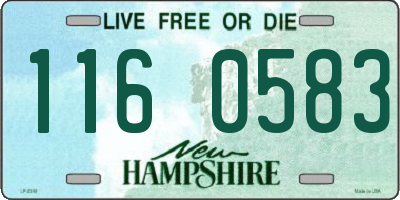 NH license plate 1160583