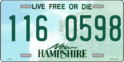 NH license plate 1160598