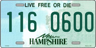 NH license plate 1160600