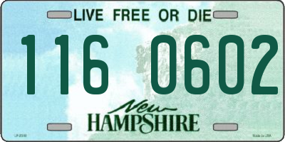 NH license plate 1160602