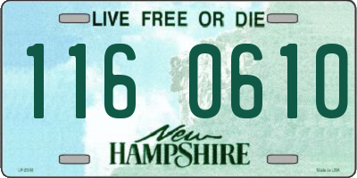 NH license plate 1160610