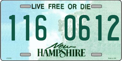 NH license plate 1160612