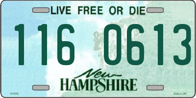 NH license plate 1160613