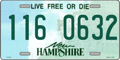 NH license plate 1160632