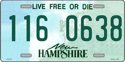 NH license plate 1160638