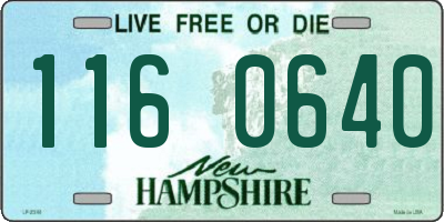 NH license plate 1160640