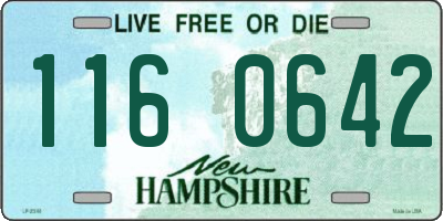 NH license plate 1160642