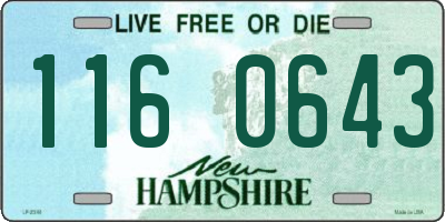 NH license plate 1160643