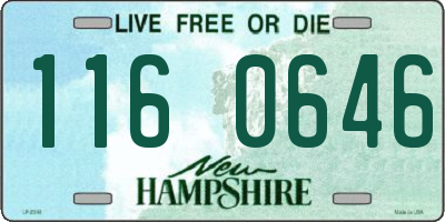 NH license plate 1160646