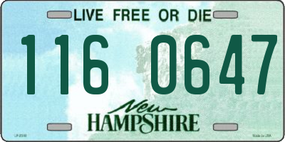 NH license plate 1160647