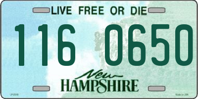 NH license plate 1160650