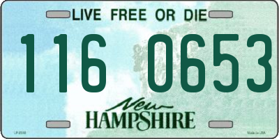 NH license plate 1160653