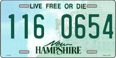NH license plate 1160654