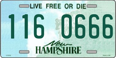 NH license plate 1160666