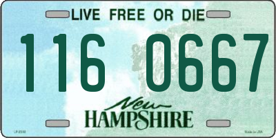 NH license plate 1160667