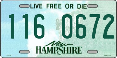 NH license plate 1160672